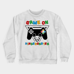 Back To School Game On Kindergarten Funny Gamer Kids Boys Crewneck Sweatshirt